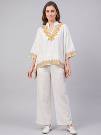 AUERLIAN THREADWORK KAFTAN CO-ORD SET