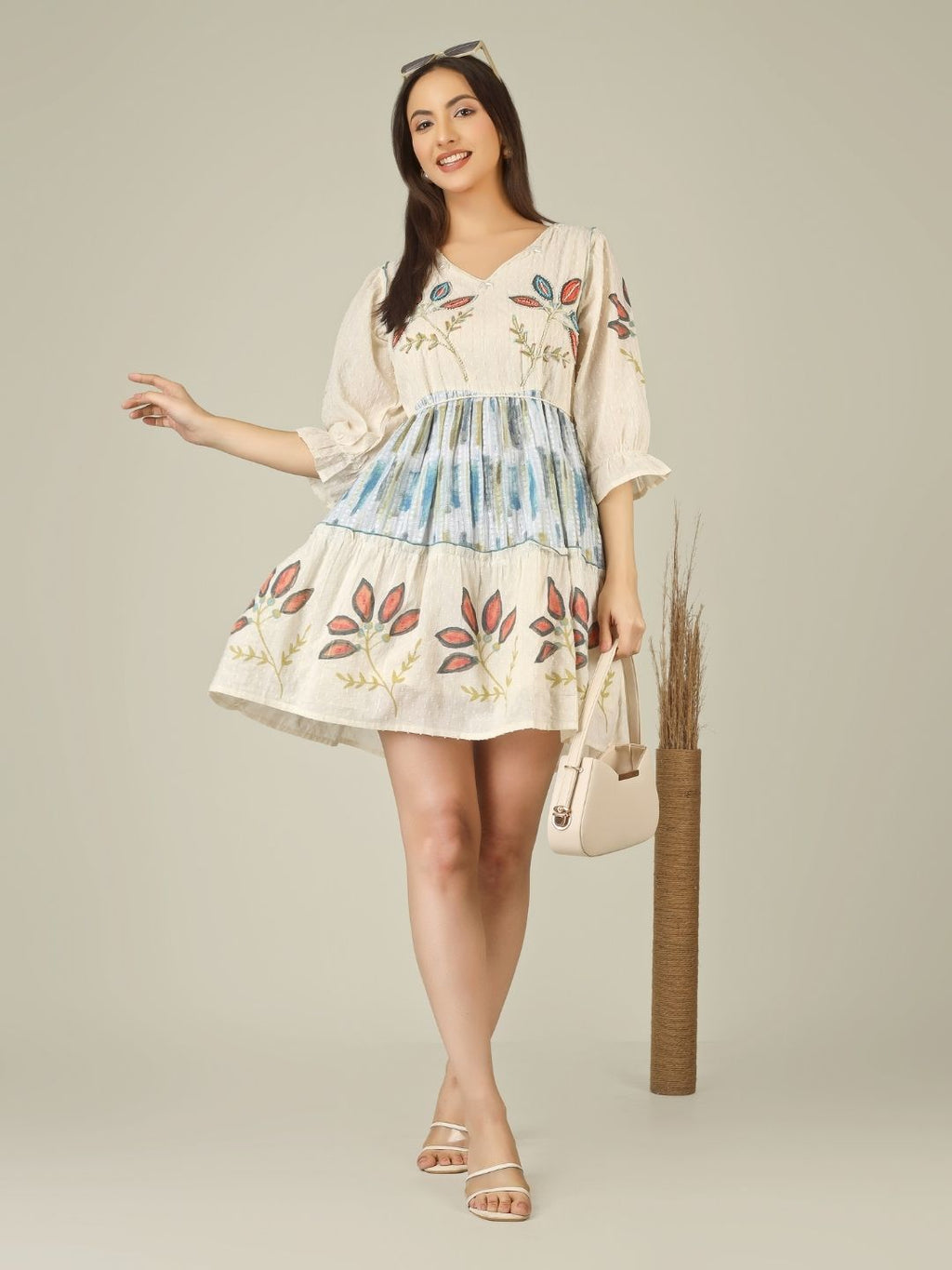 Coral Leaf Kurti