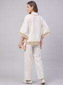 AUERLIAN THREADWORK KAFTAN CO-ORD SET