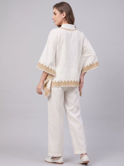 AUERLIAN THREADWORK KAFTAN CO-ORD SET