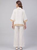 AUERLIAN THREADWORK KAFTAN CO-ORD SET
