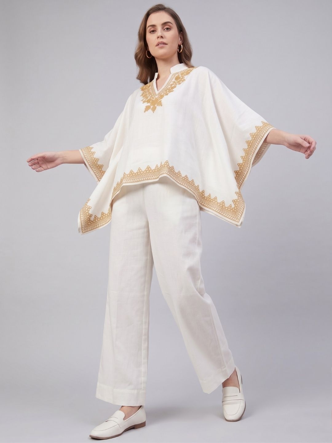 AUERLIAN THREADWORK KAFTAN CO-ORD SET