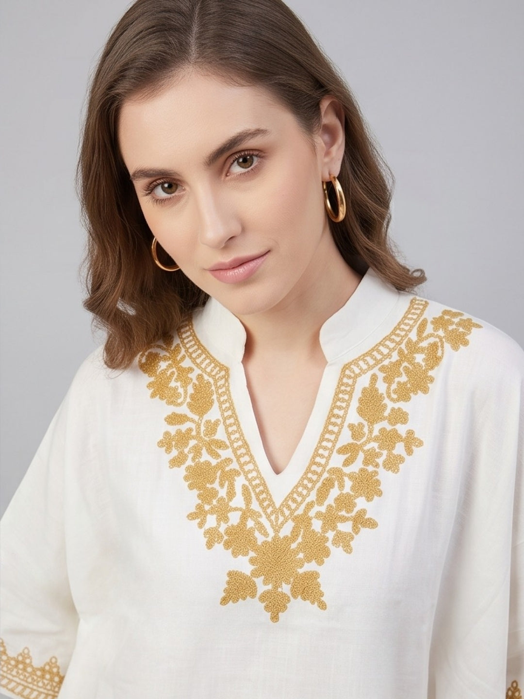 AUERLIAN THREADWORK KAFTAN CO-ORD SET