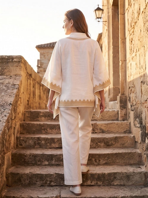 AUERLIAN THREADWORK KAFTAN CO-ORD SET
