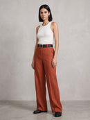 CLASSIC BELTED WIDE LEG TROUSER