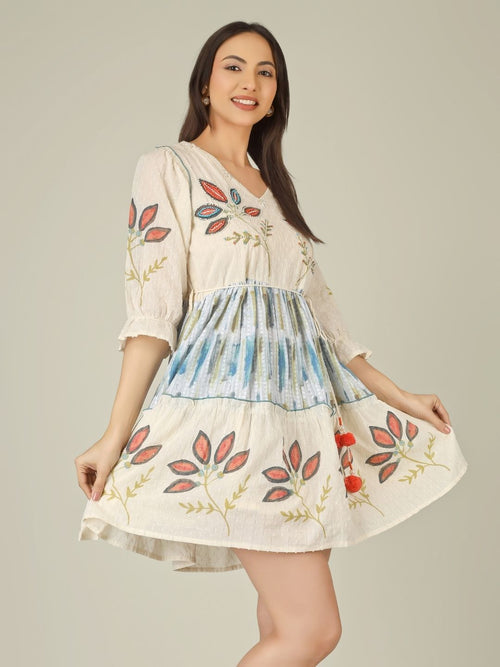 Coral Leaf Kurti