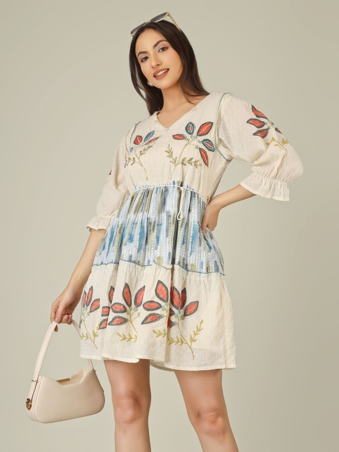 Coral Leaf Kurti