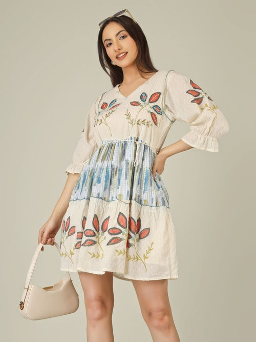 Coral Leaf Kurti