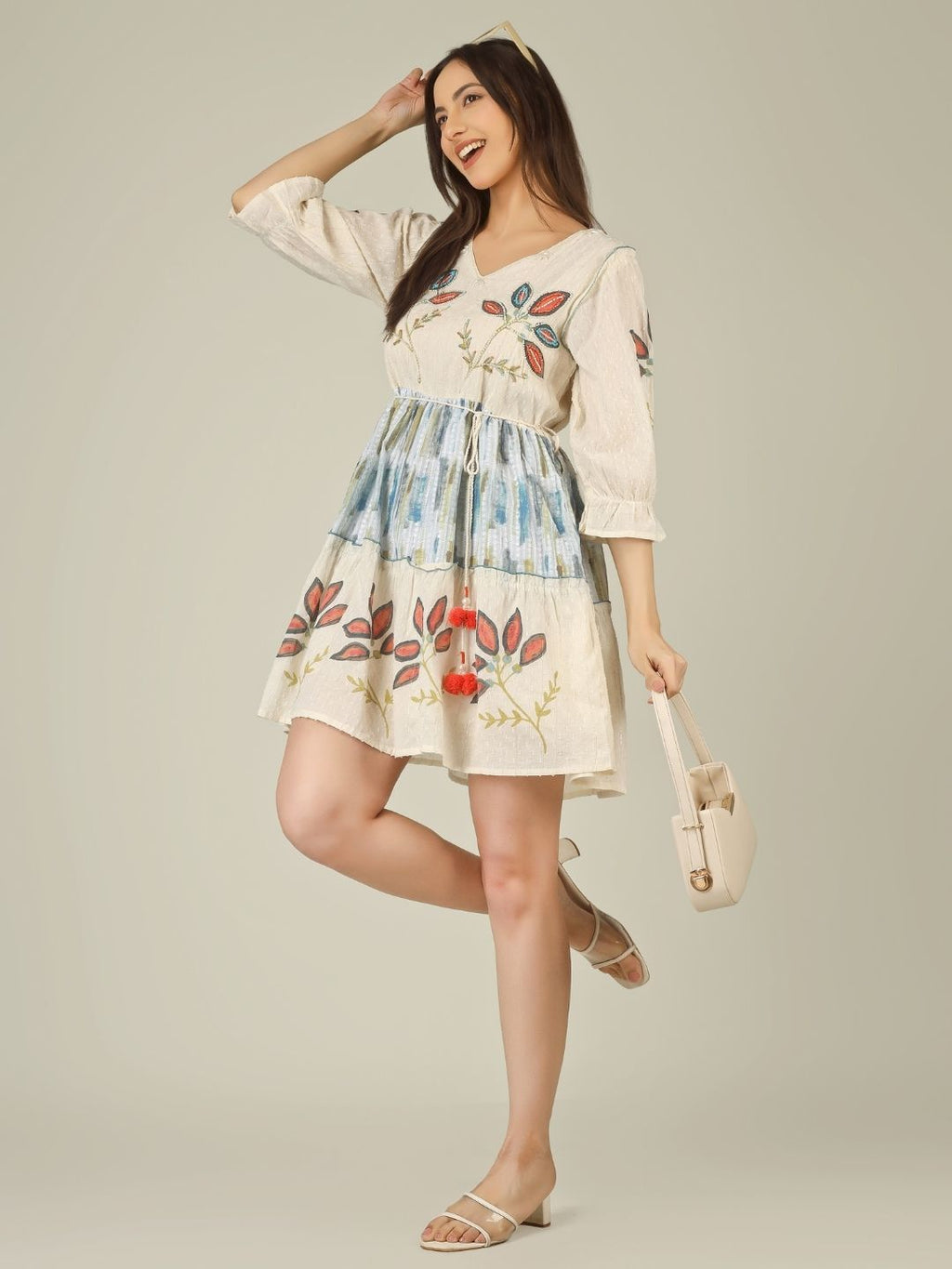 Coral Leaf Kurti