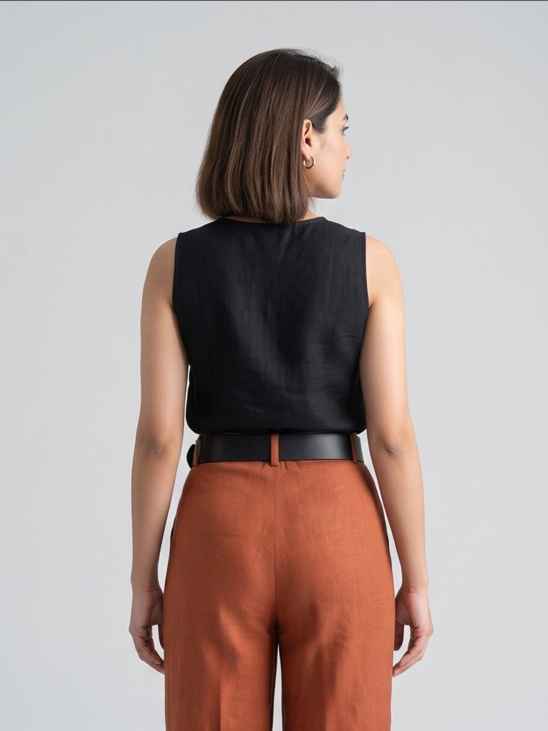 CLASSIC BELTED WIDE LEG TROUSER