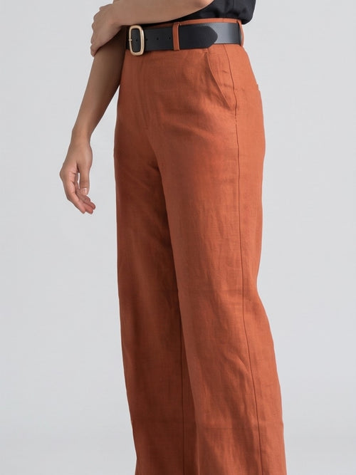 CLASSIC BELTED WIDE LEG TROUSER