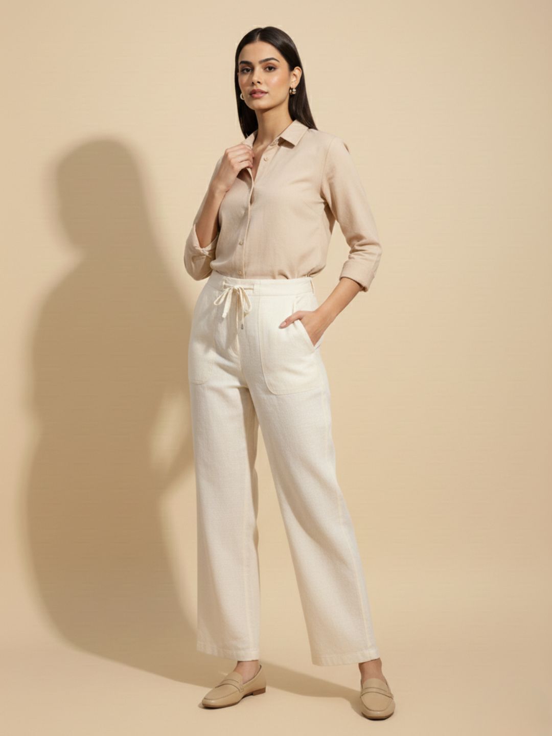 BREEZE STRAIGHT-FIT LINEN PANTS