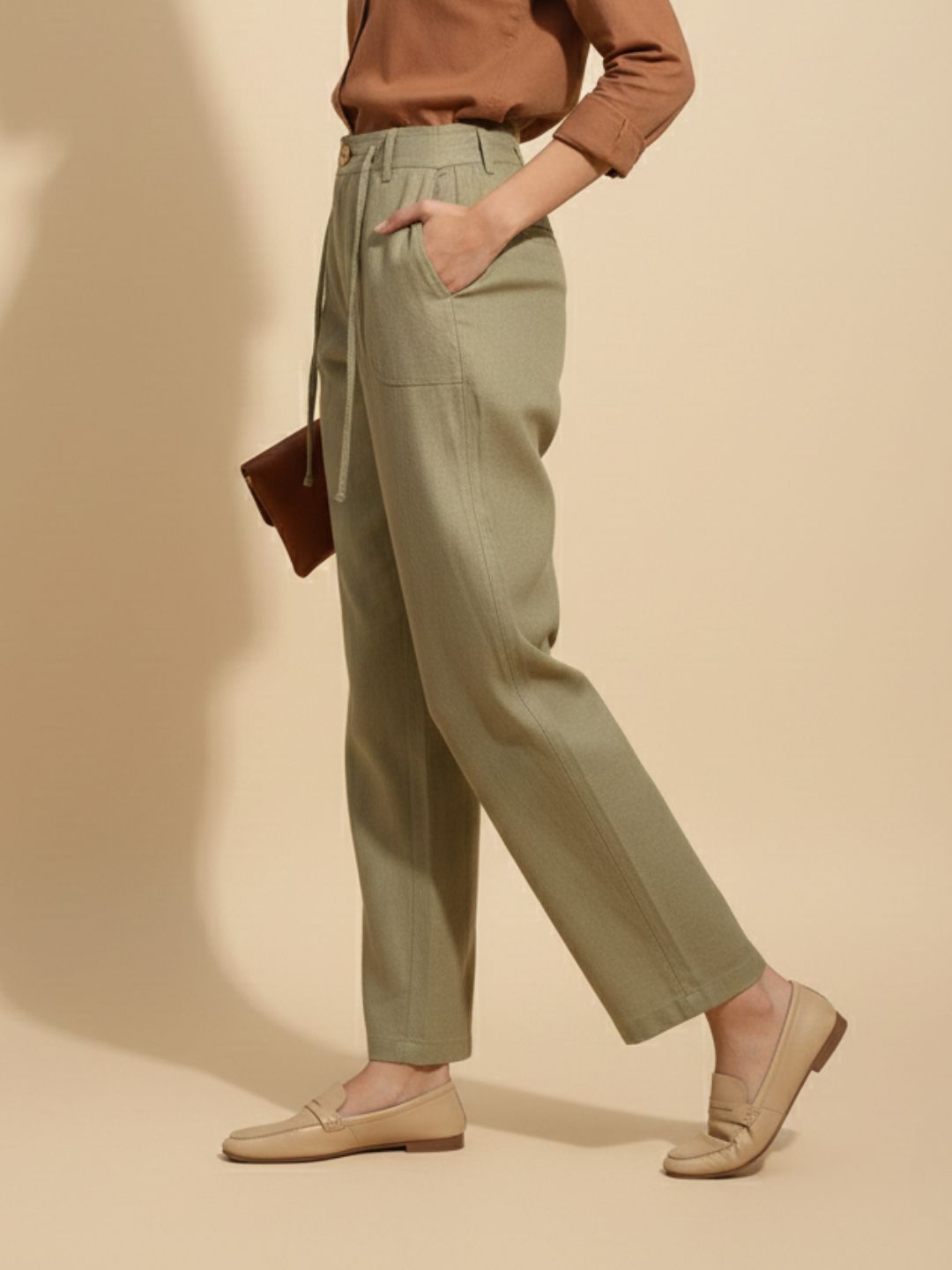 BREEZE STRAIGHT-FIT LINEN PANTS
