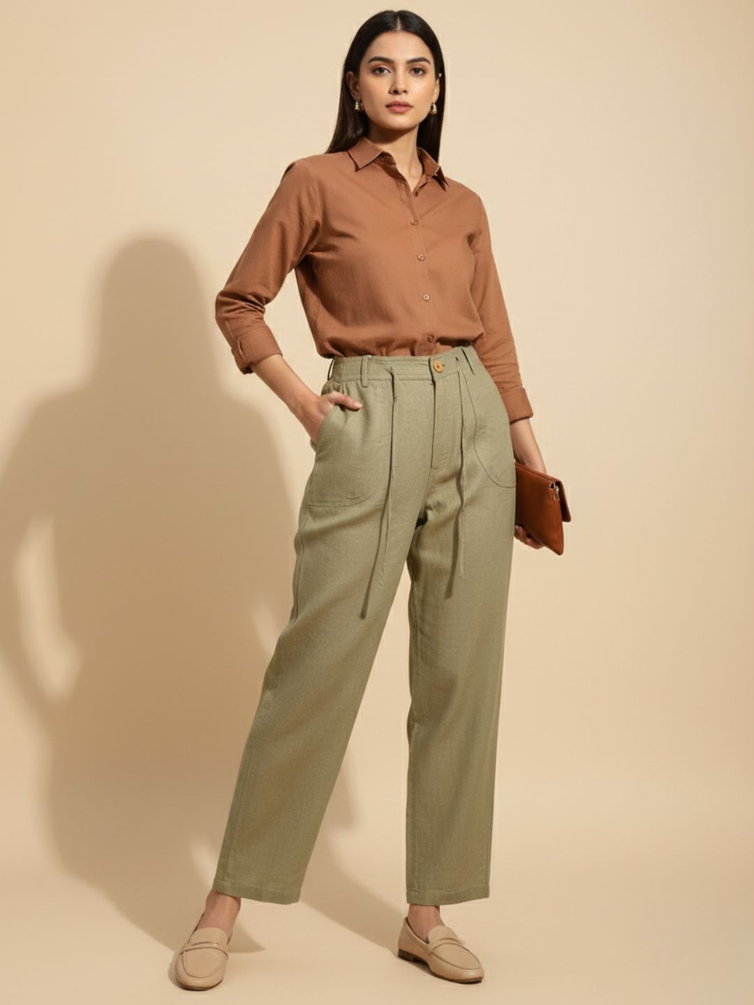 BREEZE STRAIGHT-FIT LINEN PANTS