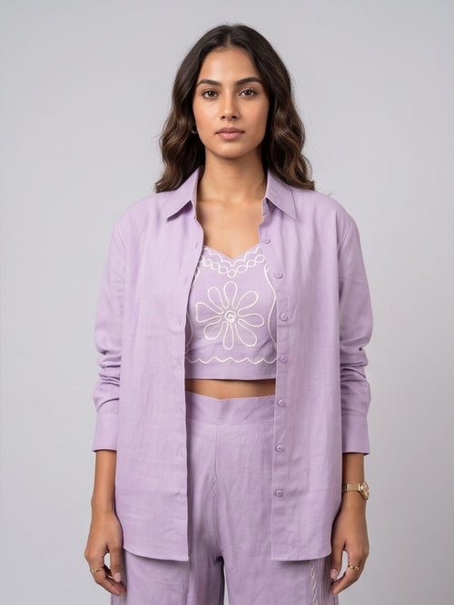 THE WILDFLOWER EMBRODERED 3-PIECE CO-ORD SET