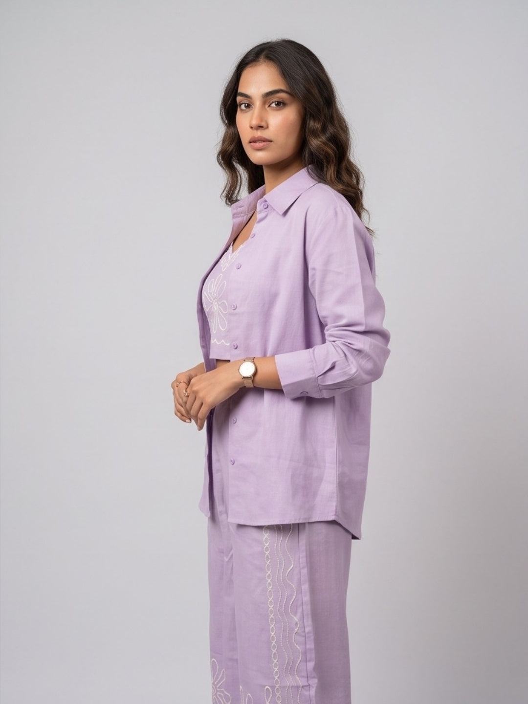 THE WILDFLOWER EMBRODERED 3-PIECE CO-ORD SET