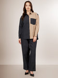 CHIC CONTRAST LINEN CO-ORD SET - NOIR & SAND EDITION