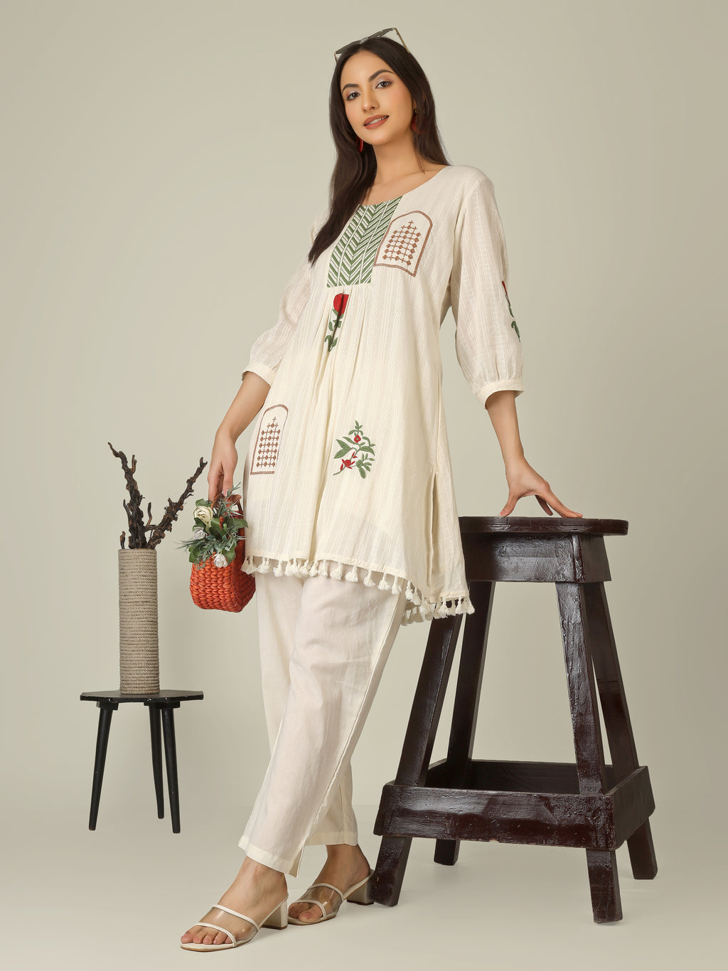 EMBROIDERED MEADOW CO-ORD SET